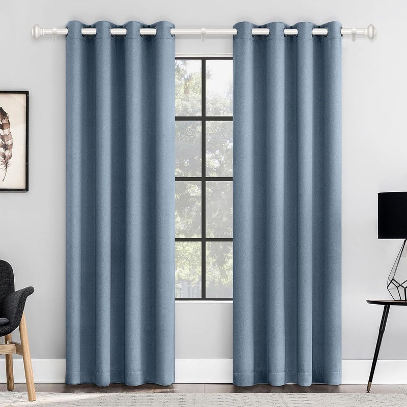 SIMEWIN White Curtain Rods for Windows 66 to 120 Inches Adjustable Decorative 1 Inch Diameter Single Window Curtain Rod Set with Classic Finials, White Finishing - Image 3